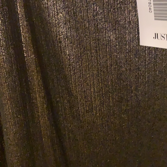 NWT just fab gold shimmer slip dress s XL - Picture 3 of 4